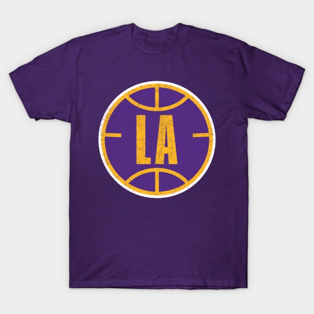 Los Angeles Vintage Basketball T-Shirt by WalkDesigns